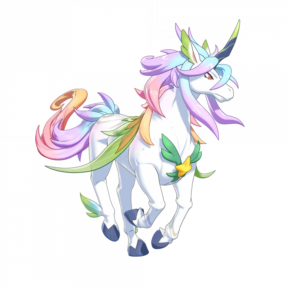 Caihongdujiaoshou (彩虹独角兽) - Roco Kingdom: World Light spirit image, skills and evolution