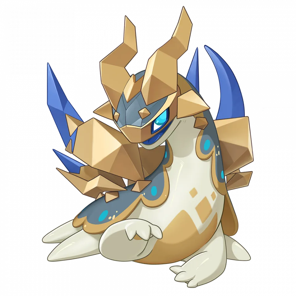 Jingshiwo (晶石蜗（烧蓝黄金的样子）) - Roco Kingdom: World Light spirit image, skills and evolution